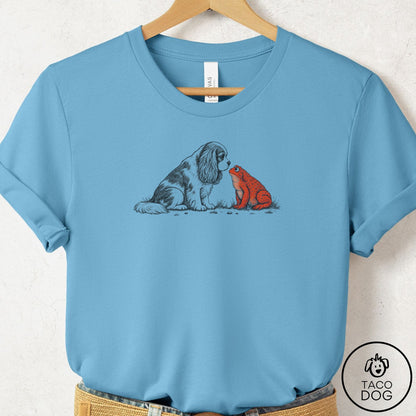 Cavalier King Charles Spaniel Toad Watch T-Shirt Ocean Blue Taco-Dog