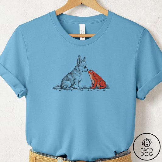 Chihuahua Toad Watch T-Shirt Ocean Blue Taco-Dog
