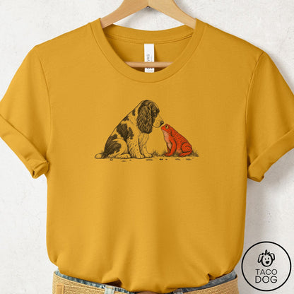Springer Spaniel Toad Watch T-Shirt Mustard Taco-Dog