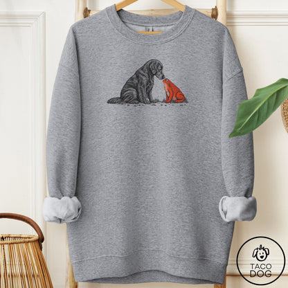 Flat-Coated Retriever Toad Watch Sweatshirt Graphite Heather Taco-Dog