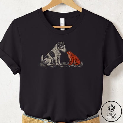 Jack Russell Toad Watch T-Shirt Black Taco-Dog