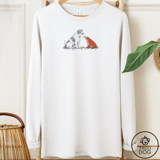 Jack Russell Toad Watch Long Sleeve Tee White Taco-Dog