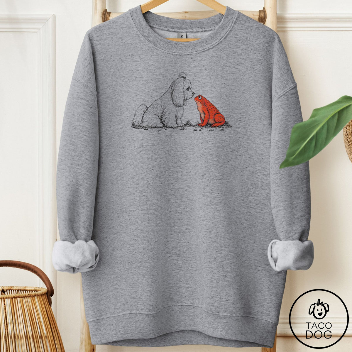 Maltese Toad Watch Sweatshirt Graphite Heather Taco-Dog