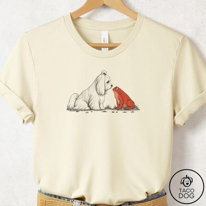 Maltese Toad Watch T-Shirt Natural Taco-Dog