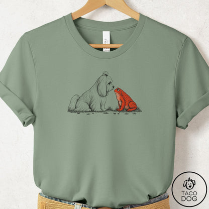 Maltese Toad Watch T-Shirt Sage Taco-Dog