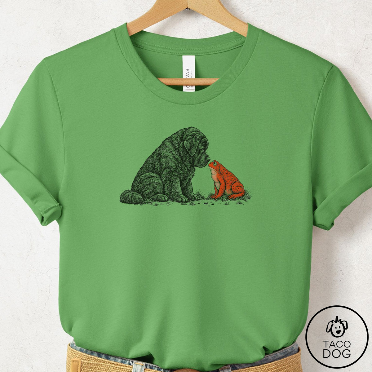 Newfoundland Toad Watch T-Shirt Leaf Taco-Dog