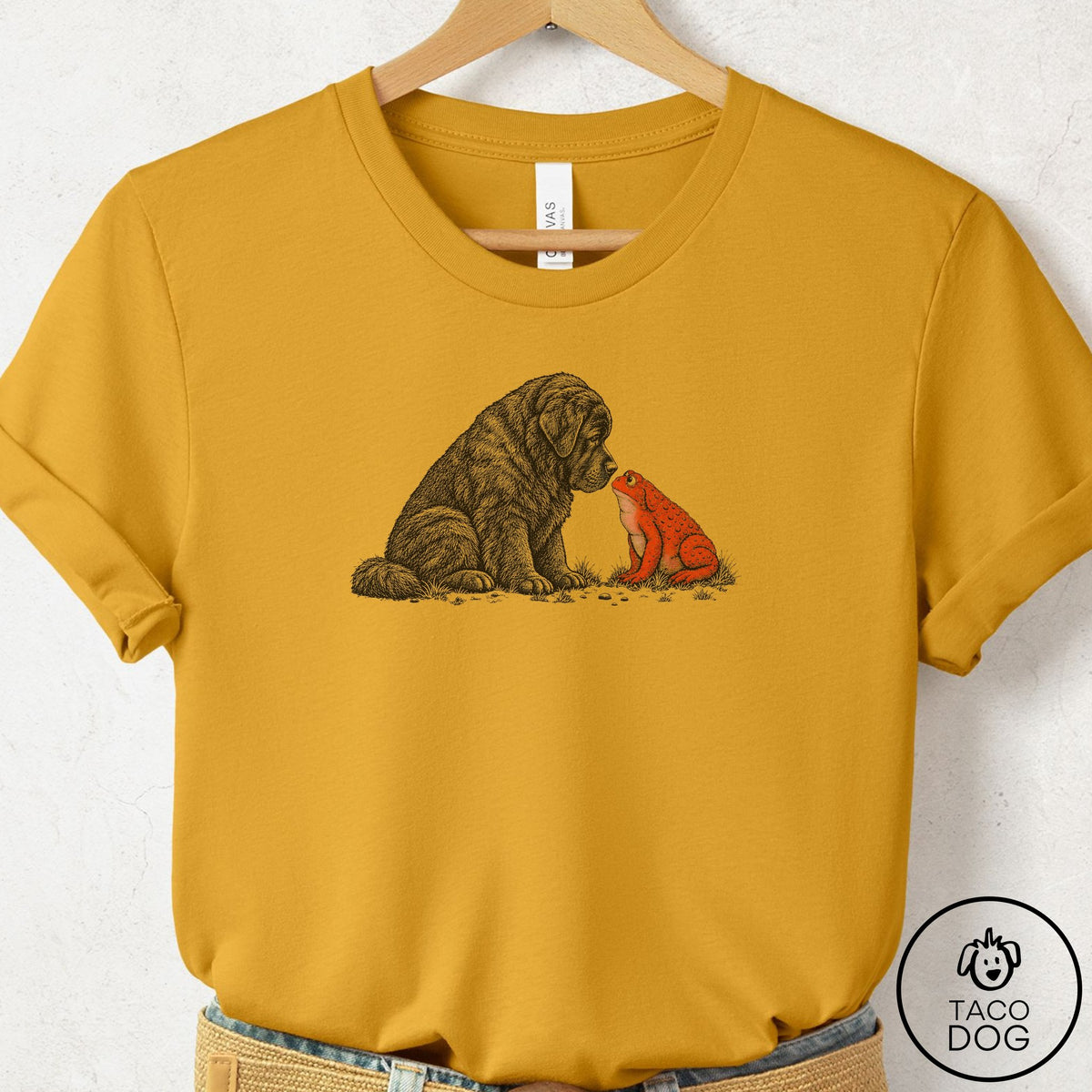 Newfoundland Toad Watch T-Shirt Mustard Taco-Dog