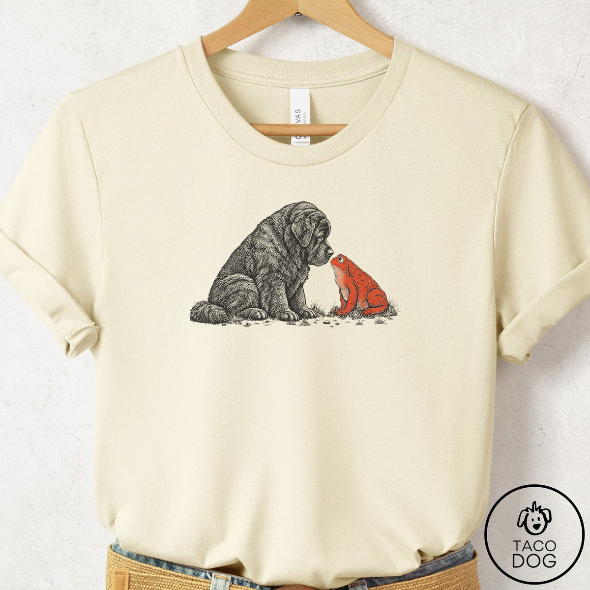 Newfoundland Toad Watch T-Shirt Natural Taco-Dog