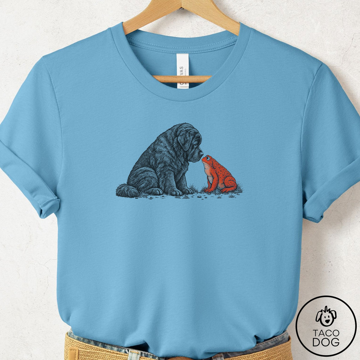 Newfoundland Toad Watch T-Shirt Ocean Blue Taco-Dog