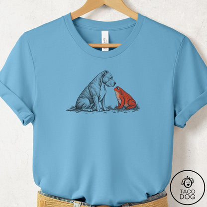 Pitbull Toad Watch T-Shirt Ocean Blue Taco-Dog