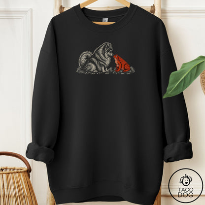 Pomeranian Toad Watch Sweatshirt Black Taco-Dog