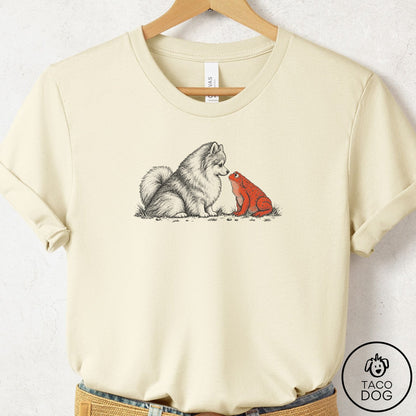 Pomeranian Toad Watch T-Shirt Natural Taco-Dog