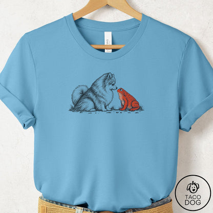 Pomeranian Toad Watch T-Shirt Ocean Blue Taco-Dog