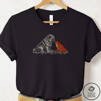 Pug Toad Watch T-Shirt Black Taco-Dog