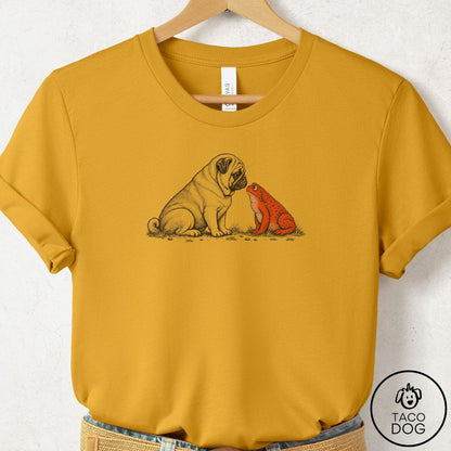 Pug Toad Watch T-Shirt Mustard Taco-Dog
