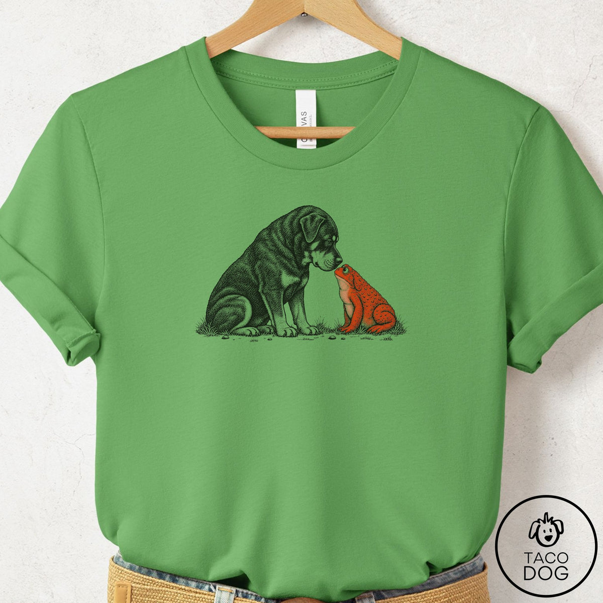 Rottweiler Toad Watch T-Shirt Leaf Taco-Dog