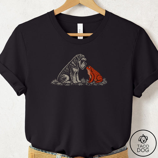 Schnauzer Toad Watch T-Shirt Black Taco-Dog