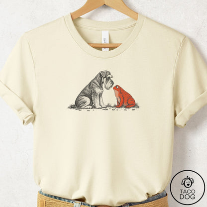Schnauzer Toad Watch T-Shirt Natural Taco-Dog