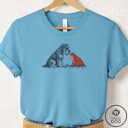 Schnauzer Toad Watch T-Shirt Ocean Blue Taco-Dog