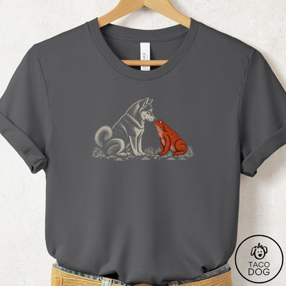 Shiba Inu Toad Watch T-Shirt Asphalt Taco-Dog