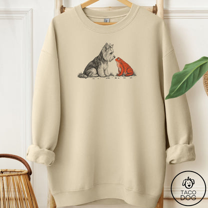 Yorkshire Terrier Yorkie Toad Watch Sweatshirt Sand Taco-Dog