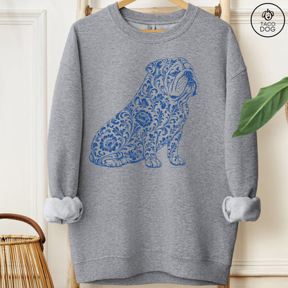 English Bulldog Toile Sweatshirt