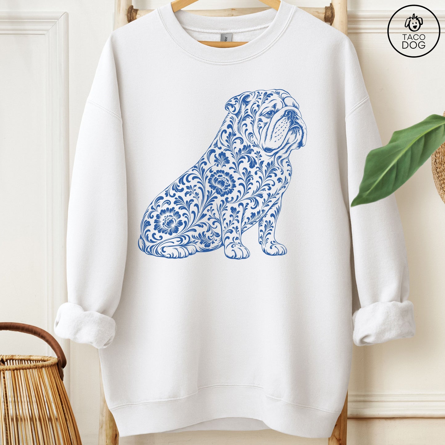 English Bulldog Toile Sweatshirt