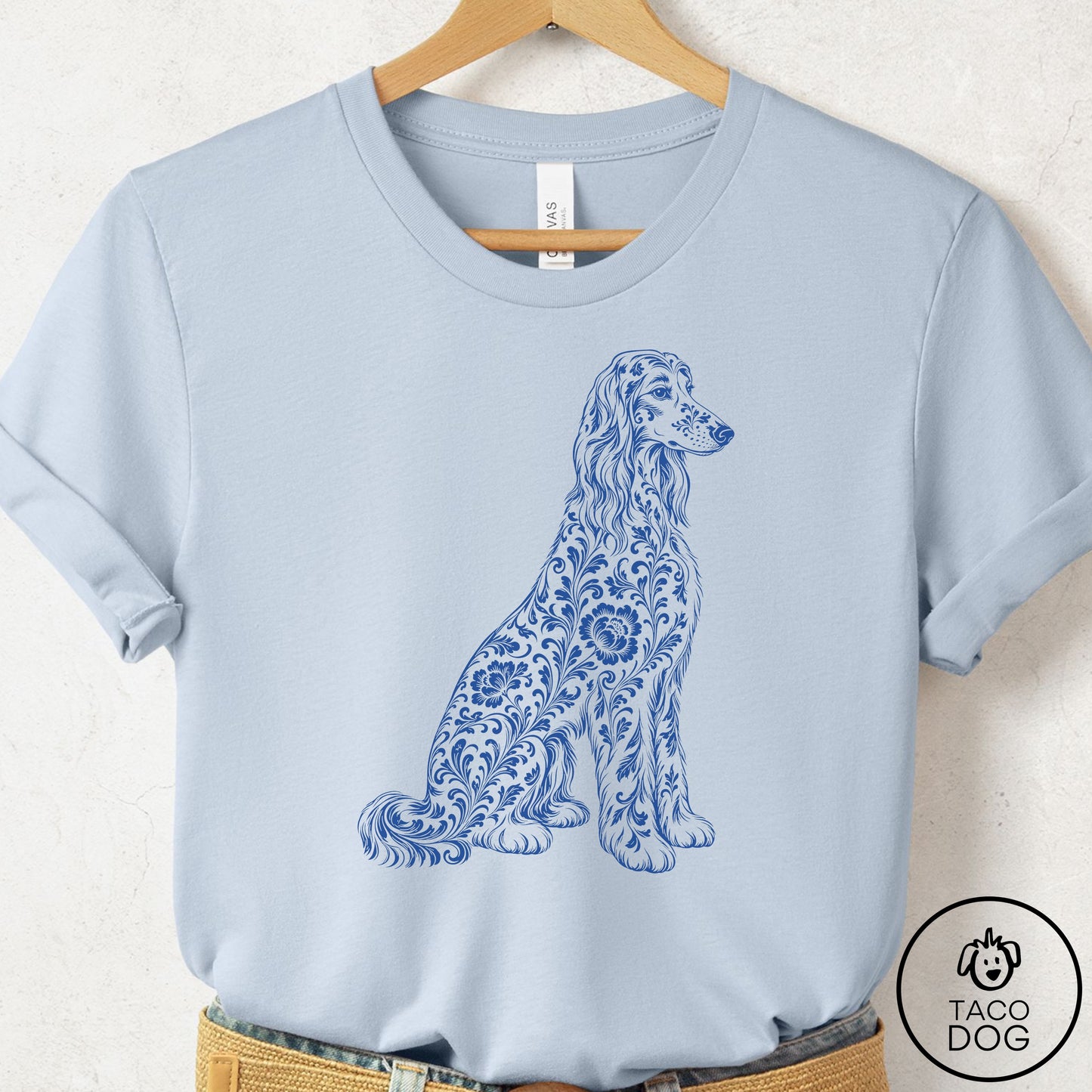 Afghan Hound Toile T-Shirt