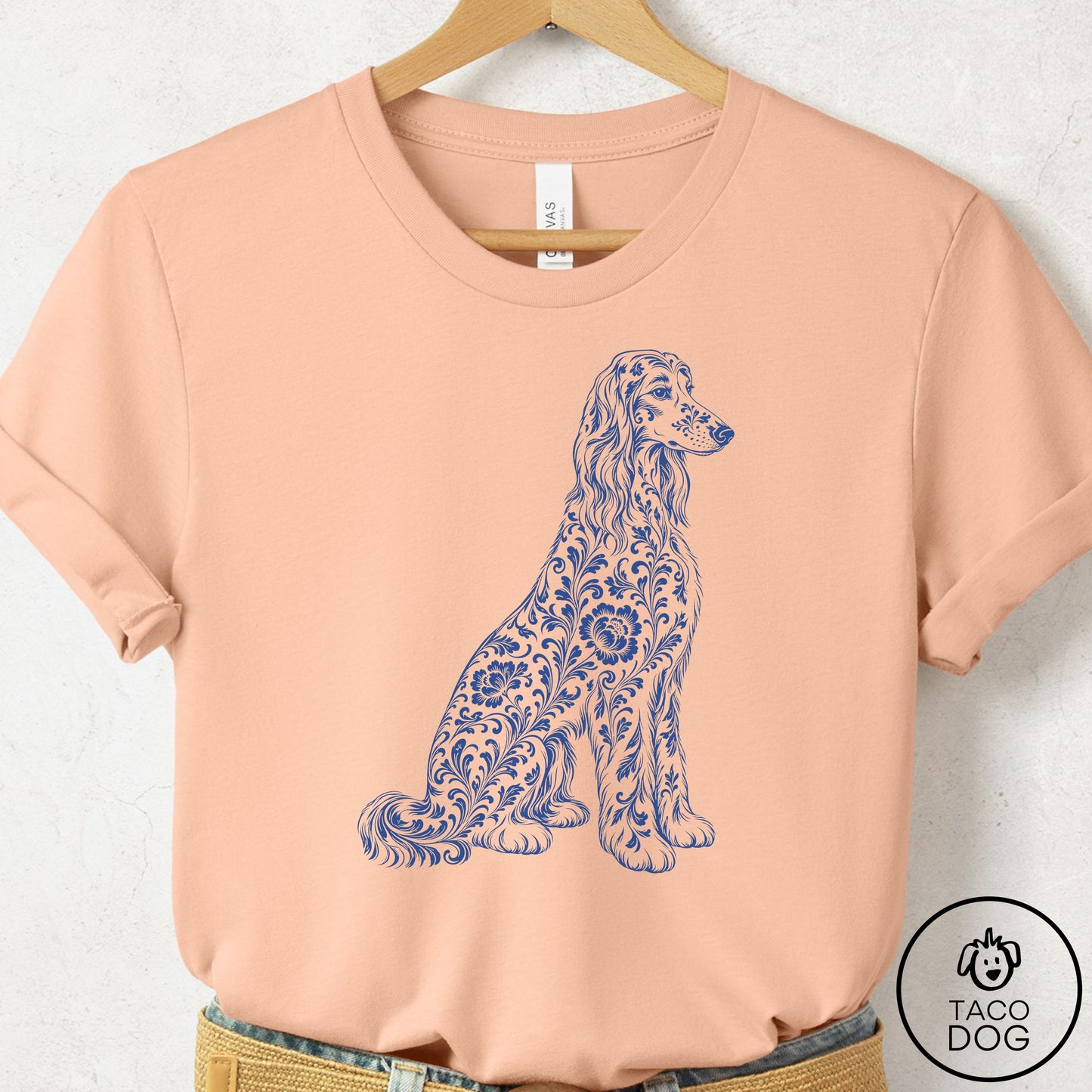 Afghan Hound Toile T-Shirt