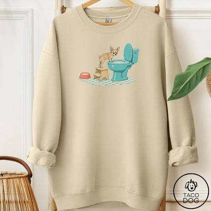 Chihuahua Toilet Sweatshirt Sand Taco-Dog