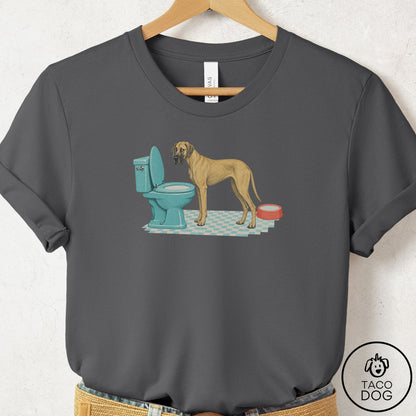 Great Dane Toilet T-Shirt Asphalt Taco-Dog