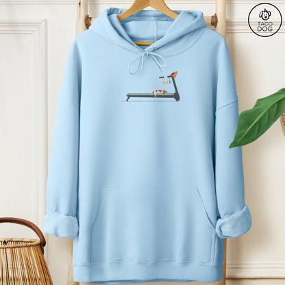 Cavalier King Charles Spaniel Treadmill Hoodie Light Blue Taco-Dog