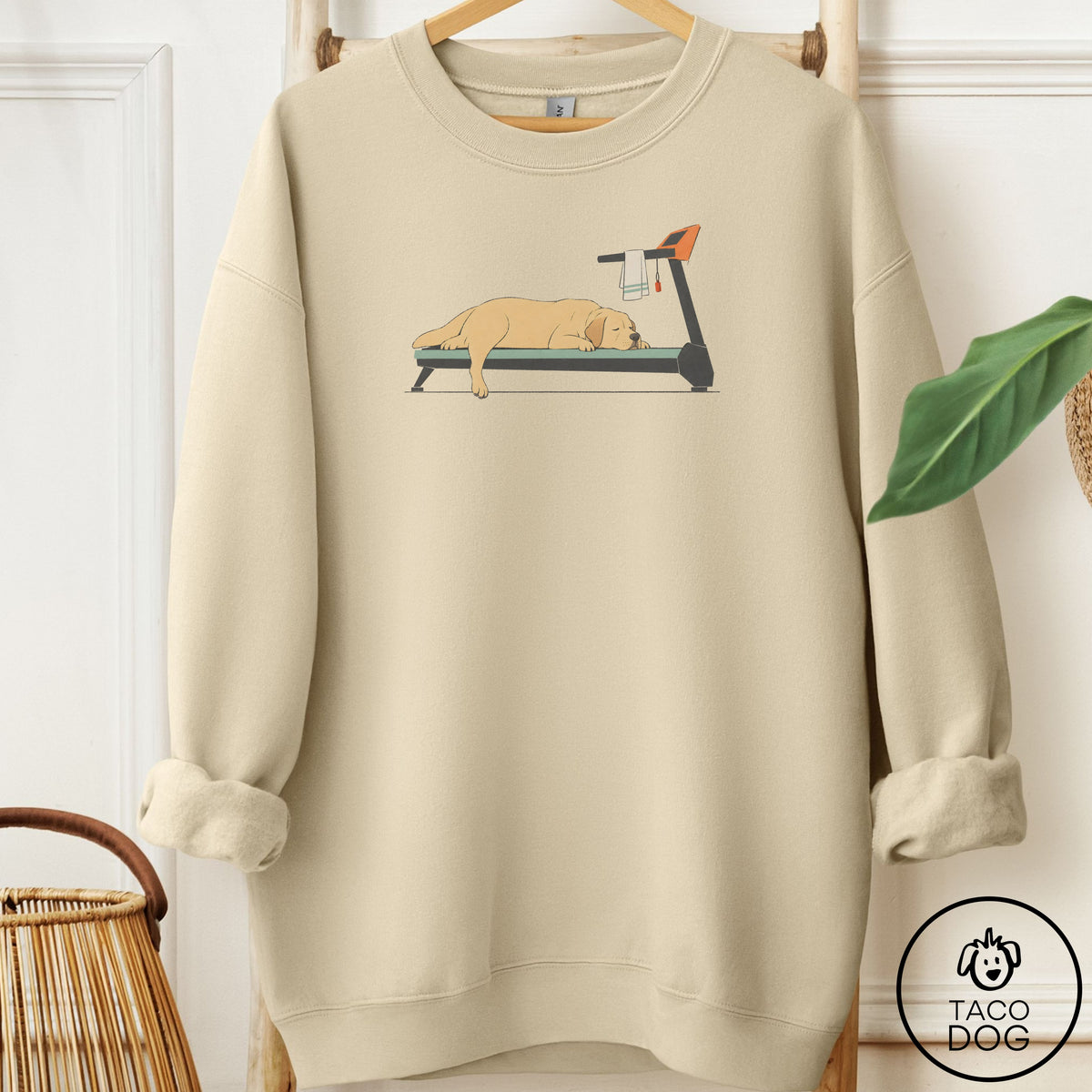 Labrador Retriever Treadmill Sweatshirt Sand Taco-Dog