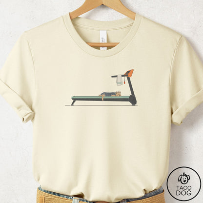 Yorkshire Terrier Yorkie Treadmill T-Shirt Natural Taco-Dog