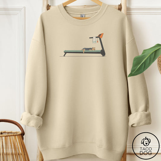 Yorkshire Terrier Yorkie Treadmill Sweatshirt Sand Taco-Dog