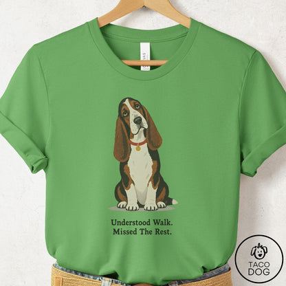 Basset Hound Understood Walk T-Shirt Leaf Taco-Dog