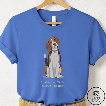 Beagle Understood Walk T-Shirt Columbia Blue Taco-Dog