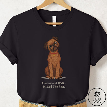 Brussels Griffon Understood Walk T-Shirt Black Taco-Dog