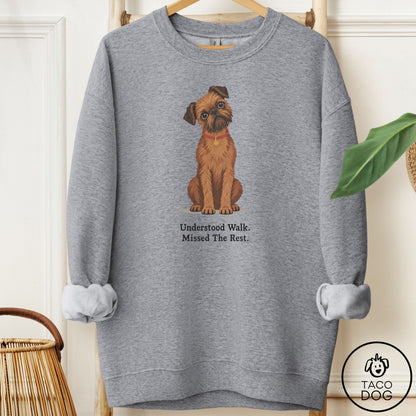 Brussels Griffon Understood Walk Sweatshirt Graphite Heather Taco-Dog