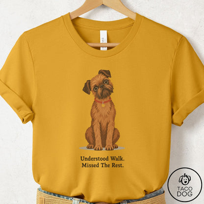 Brussels Griffon Understood Walk T-Shirt Mustard Taco-Dog