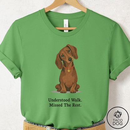 Dachshund Understood Walk T-Shirt Leaf Taco-Dog