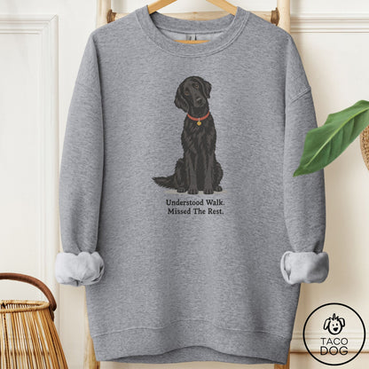 Flat-Coated Retriever Understood Walk Sweatshirt Graphite Heather Taco-Dog
