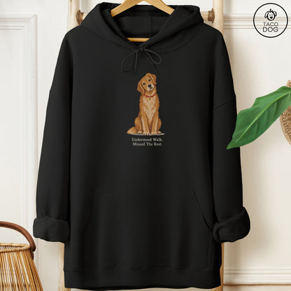 Golden Retriever Understood Walk Hoodie Black Taco-Dog
