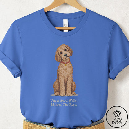 Doodle Understood Walk T-Shirt Columbia Blue Taco-Dog