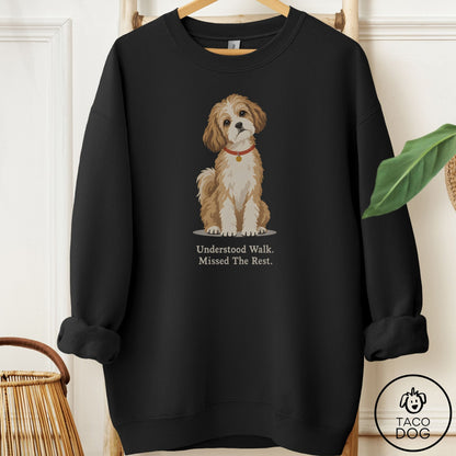 Havanese Understood Walk Sweatshirt Black Taco-Dog