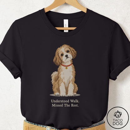 Havanese Understood Walk T-Shirt Black Taco-Dog