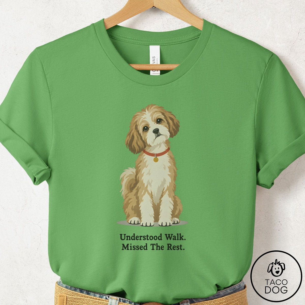 Havanese Understood Walk T-Shirt Leaf Taco-Dog