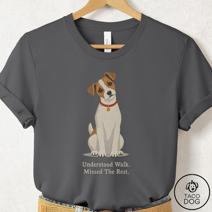 Jack Russell Understood Walk T-Shirt Asphalt Taco-Dog