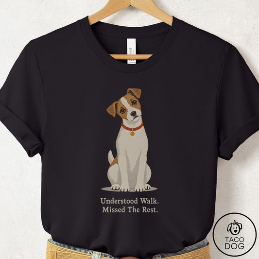 Jack Russell Understood Walk T-Shirt Black Taco-Dog