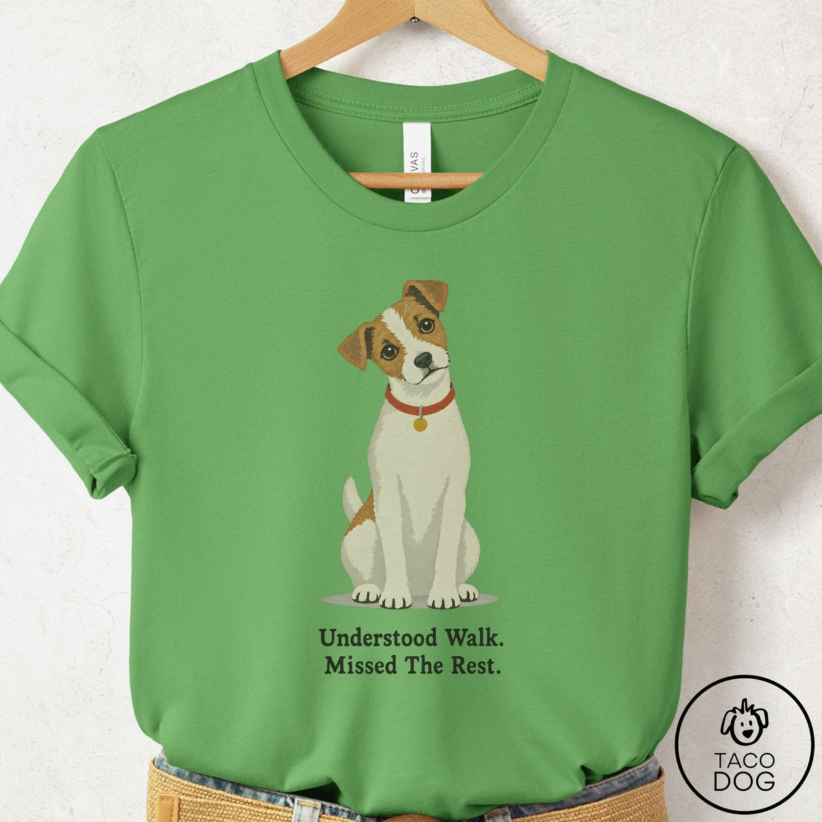 Jack Russell Understood Walk T-Shirt Leaf Taco-Dog